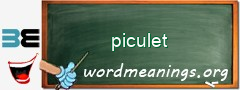 WordMeaning blackboard for piculet